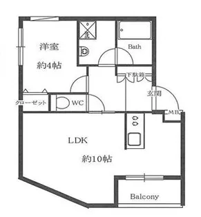 東京都渋谷区渋谷3【マンション】の間取り