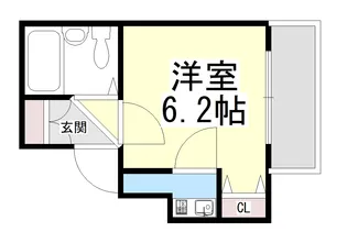 ヴェルエール美園【1階】の間取り