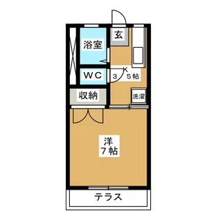 コーポ一美【1階】の間取り