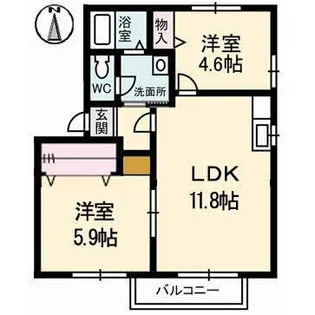 サザンガーデン C棟【1階】の間取り