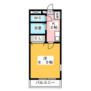 カーサ植田南【3階】の間取り