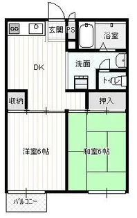 コーポ・ユーエムイー【2階】の間取り