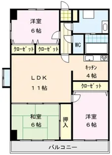 レジデンス高屋敷【7階】の間取り
