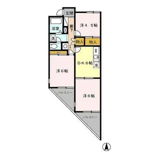 ヴューラーみつわ台 D【2階】の間取り