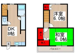 埼玉県蕨市塚越5【一戸建】の間取り