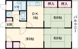 リビエール山川【2階】の間取り