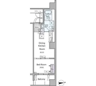 パークアクシス元浅草ステージ【16階】の間取り