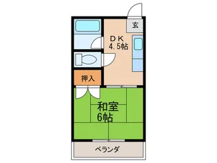 ウィステリア粉浜【4階】の間取り