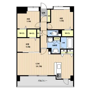 LIBTH菊陽【3階】の間取り