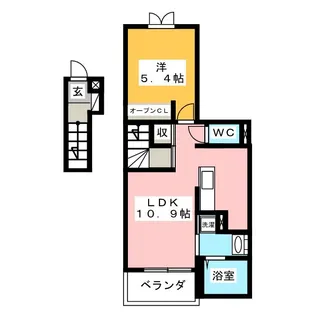 メゾンジャスト B【2階】の間取り