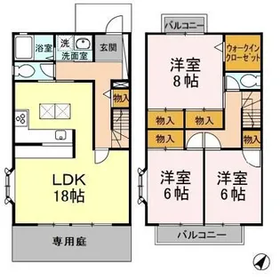 ラヴェニュ Aの間取り