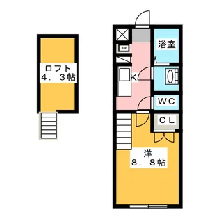 アルエット出川【1階】の間取り