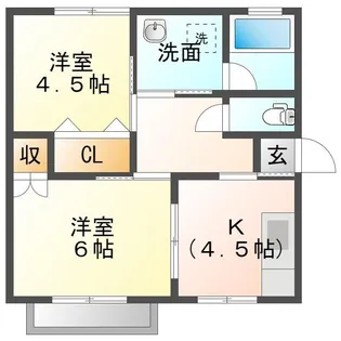 フレグランスK【1階】の間取り