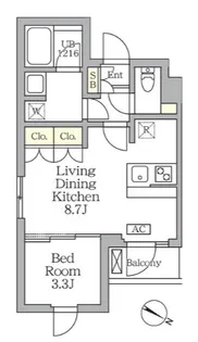 東京都世田谷区三宿1【マンション】の間取り