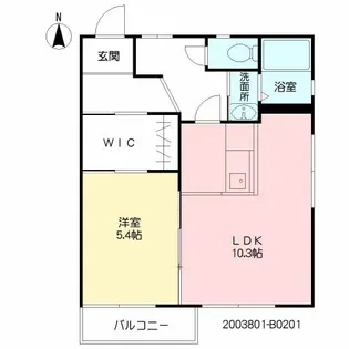 フローラル古城 B棟【2階】の間取り