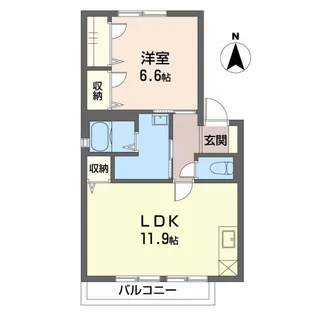 フルレゾン A【2階】の間取り