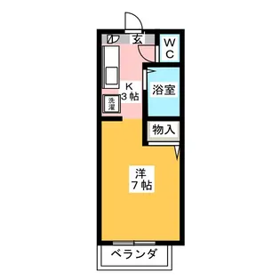 コーポアサヒ【1階】の間取り