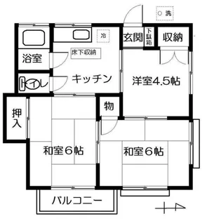 堀川コーポ【2階】の間取り
