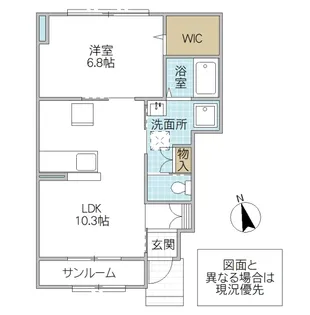 リッツガーデン吉沢 B棟【1階】の間取り