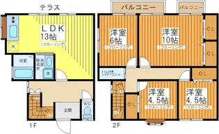東京都杉並区下高井戸1【一戸建】の間取り
