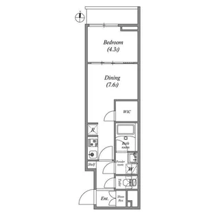 クオリタス大島【2階】の間取り