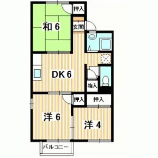 コーポ開華荘【1階】の間取り
