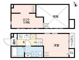 ブラインドサイド幕張【1階】の間取り