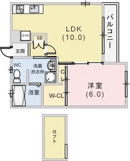 ヴィアーレ南町【1階】の間取り
