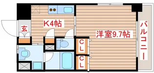 アルファ上杉【9階】の間取り