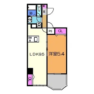 ジェルメ河善【8階】の間取り