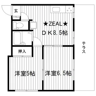 ベルフォーレ【1階】の間取り