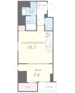 1LDKの間取り画像