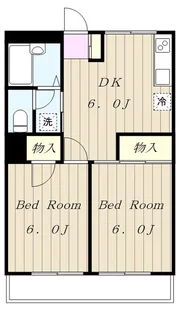 ハイツニュータマ【1階】の間取り