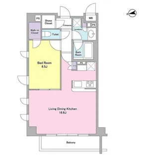 東京都渋谷区恵比寿西1【マンション】の間取り
