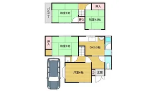 奈良県橿原市東坊城町【一戸建】の間取り