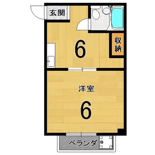 リバーハイツ梅津【3階】の間取り