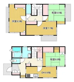 神奈川県相模原市中央区田名【一戸建】の間取り
