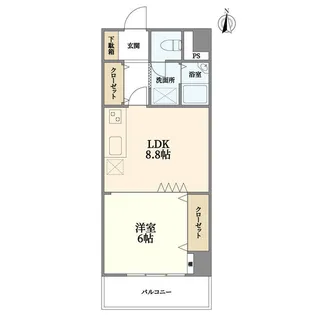 ルシエル湯島【7階】の間取り