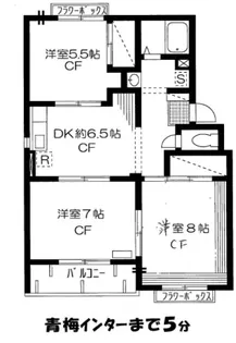 東京都青梅市新町9【マンション】の間取り