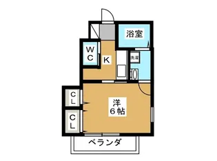 CASA LUNA CRESCENTE【1階】の間取り