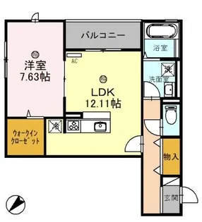 滋賀県栗東市大橋5【アパート】の間取り