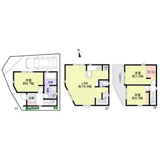埼玉県川口市大字里【一戸建】の間取り