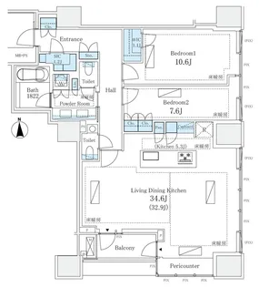 三田ガーデンヒルズサウスヒル【7階】の間取り