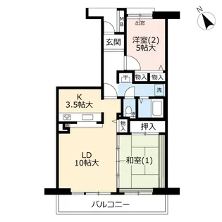 URサンヴァリエ日吉【3階】の間取り