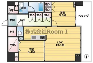 KDXレジデンス本町橋【13階】の間取り