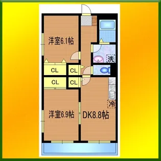 エクセレント南町【1階】の間取り