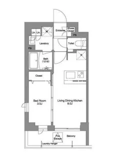 コンフォリア戸越公園【2階】の間取り