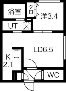 Grandee桑園(グランディー桑園)【2階】の間取り
