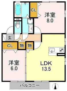 大阪府大阪市平野区加美北7【アパート】の間取り