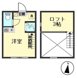 東京都江戸川区北小岩1【アパート】の間取り